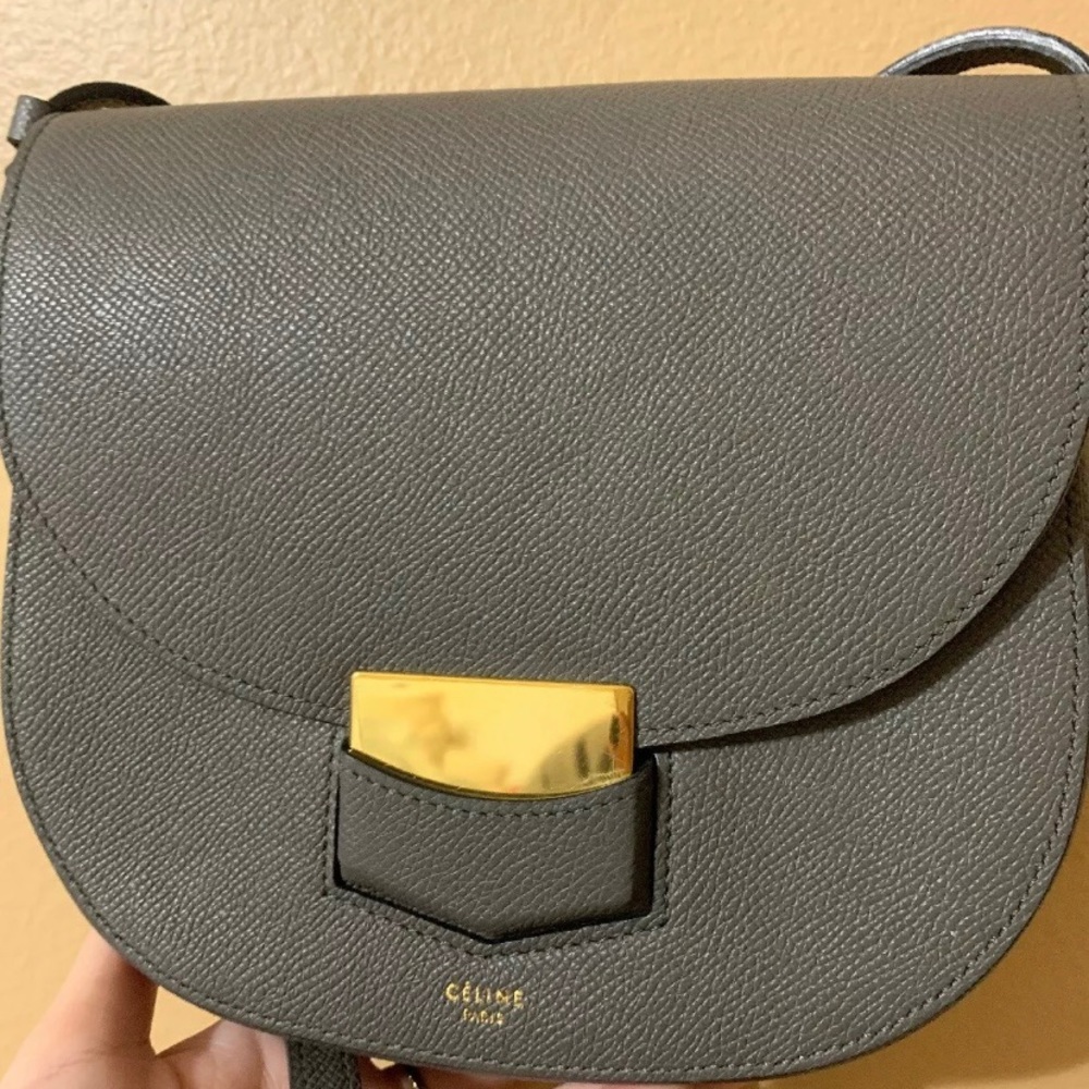 Celine Totteour Grey Cross Body, Authentic